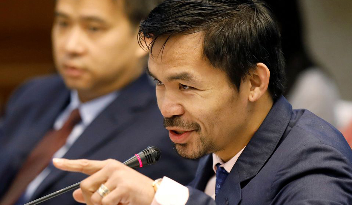 Philippine Senator and boxer Manny Pacquiao